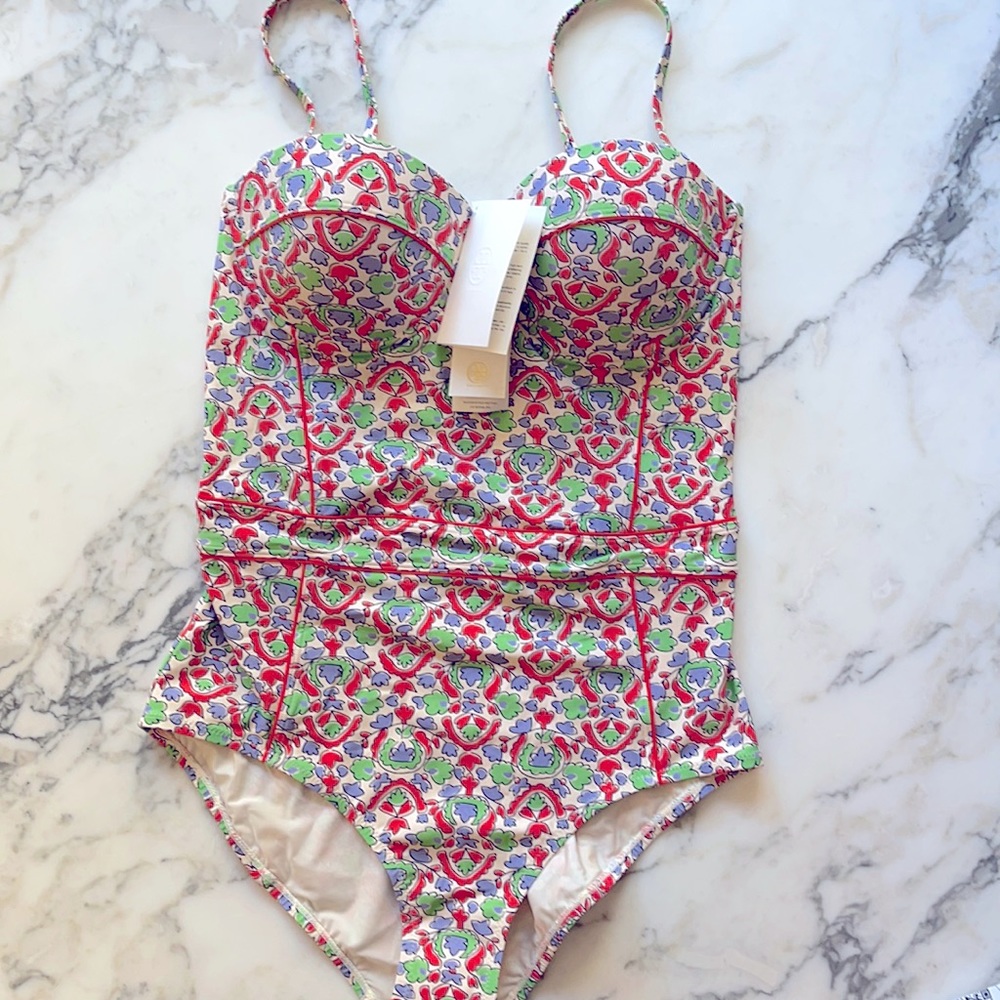 Tory Burch Lipsi Printed On-Piece bathing suit